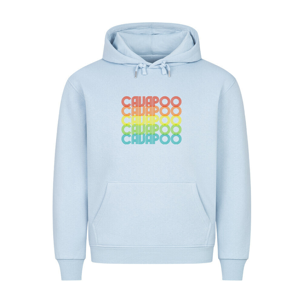 Premium Hoodie "Cavapoo - RETRO" Babyblau – hunde-shirt.de