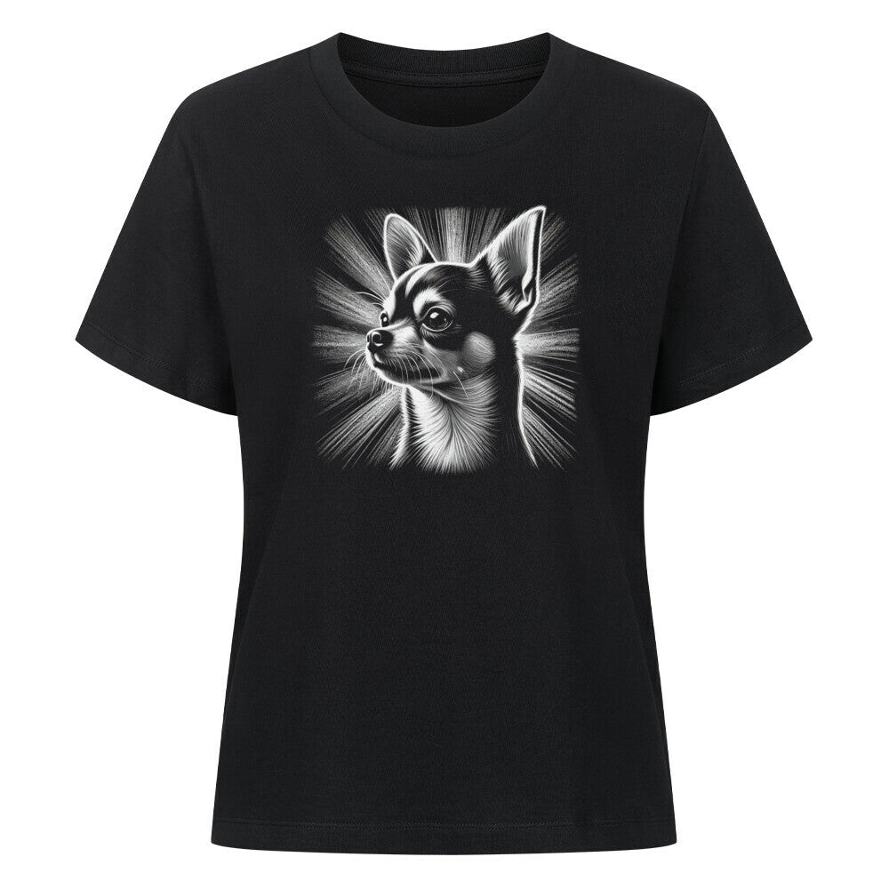 Premium Damen-Shirt "Chihuahua - Shine" Schwarz – hunde-shirt.de