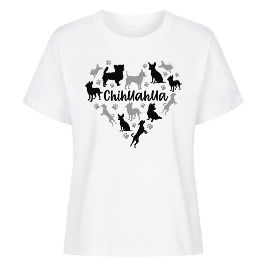 Premium Damen-Shirt "Chihuahua - Mein Herz" Weiß – hunde-shirt.de