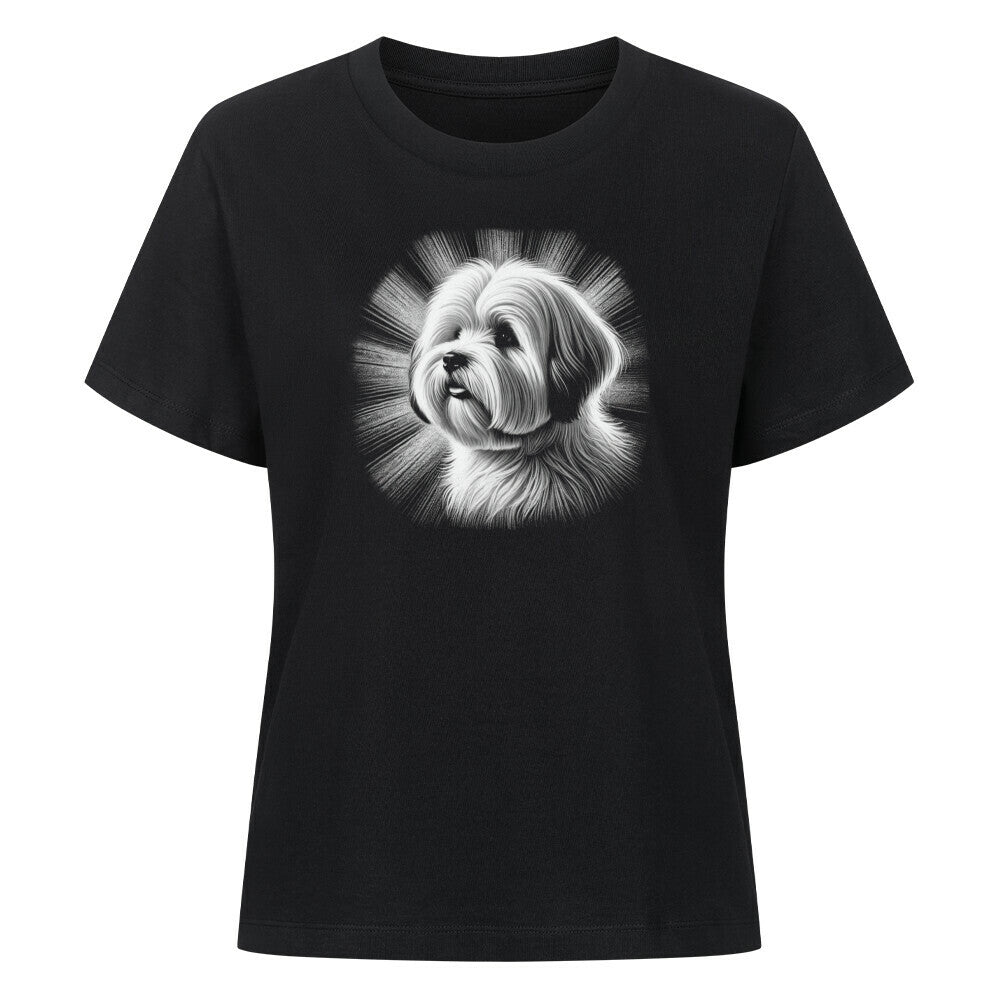 Premium Damen-Shirt "Coton de Tuléar - Shine" Schwarz – hunde-shirt.de