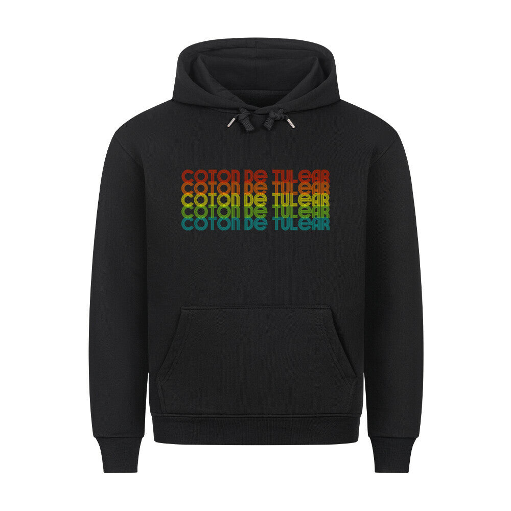 Premium Hoodie "Coton de Tuléar - RETRO" Schwarz – hunde-shirt.de