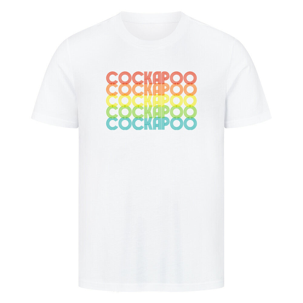 Premium T-Shirt "Cockapoo - RETRO" Weiß – hunde-shirt.de