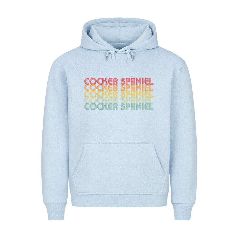 Premium Hoodie "Cocker Spaniel - RETRO" Babyblau – hunde-shirt.de