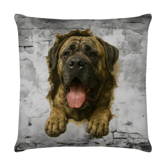 Kissen "English Mastiff - Wall" Weiß – hunde-shirt.de