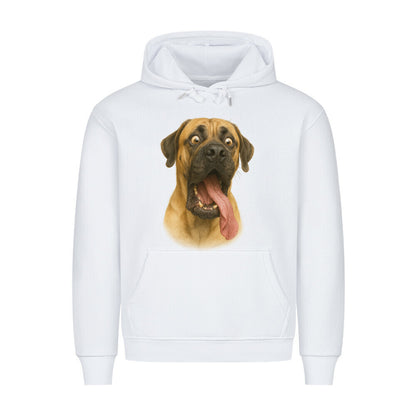 Premium Hoodie "English Mastiff - Crazy" Weiß – hunde-shirt.de
