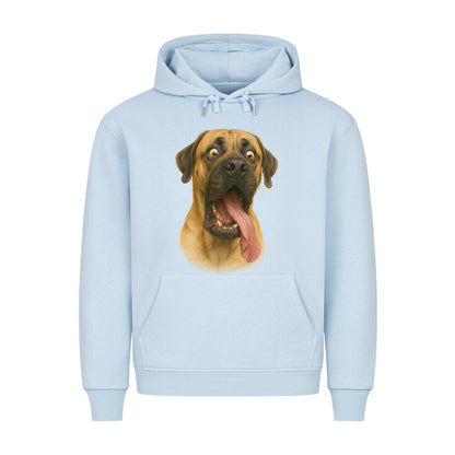 Premium Hoodie "English Mastiff - Crazy" Babyblau – hunde-shirt.de