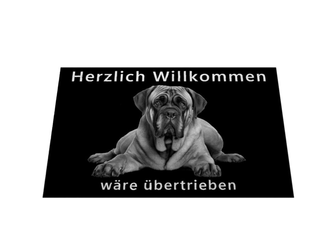 Fußmatte "English Mastiff - Übertrieben..." – hunde-shirt.de