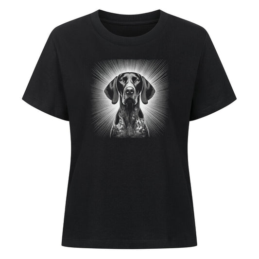 Premium Damen-Shirt "Deutsch Kurzhaar - Bright" Schwarz – hunde-shirt.de