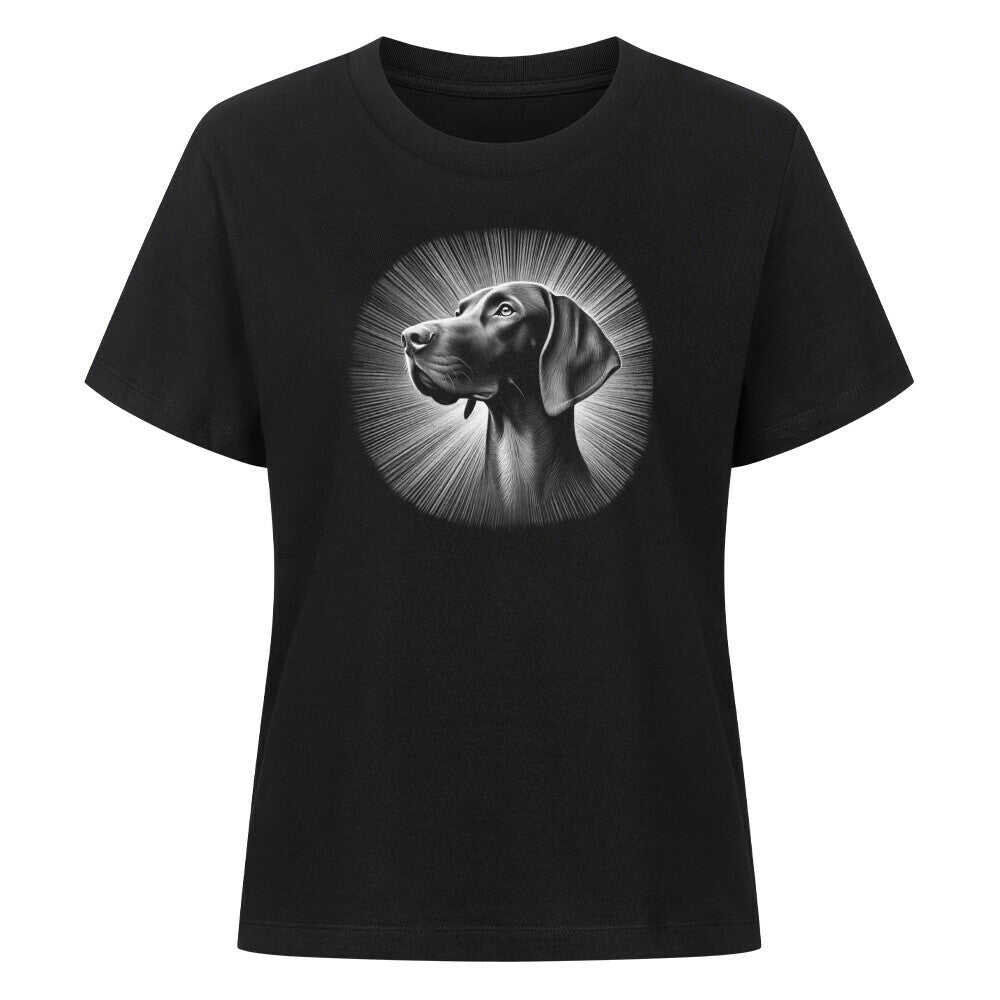 Premium Damen-Shirt "Deutsch Kurzhaar - Shine" Schwarz – hunde-shirt.de