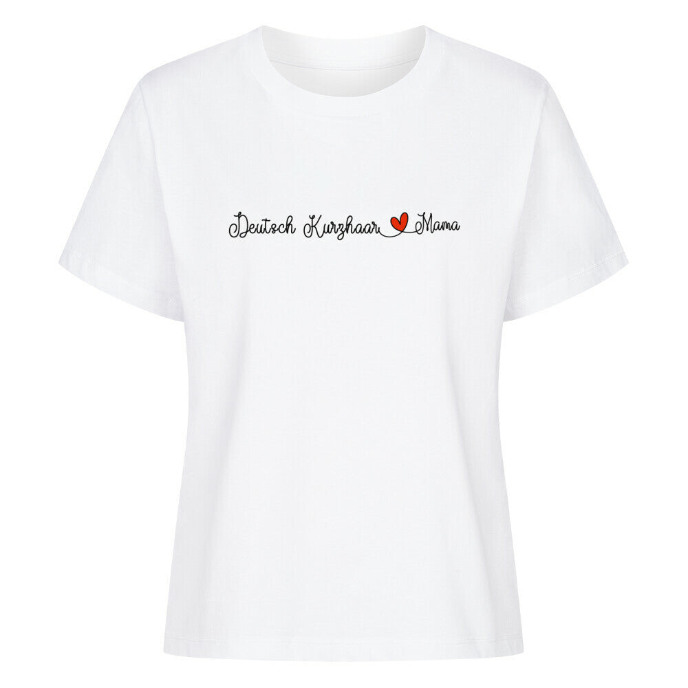 Premium Damen-Shirt "Deutsch Kurzhaar - Mama" Weiß – hunde-shirt.de