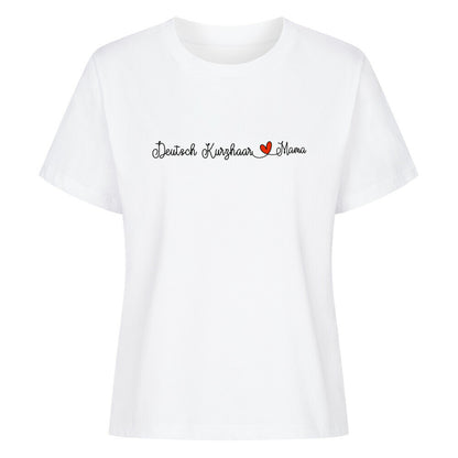 Premium Damen-Shirt "Deutsch Kurzhaar - Mama" Weiß – hunde-shirt.de