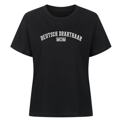 Premium Damen-Shirt "Deutsch Drahthaar - MOM" Schwarz – hunde-shirt.de