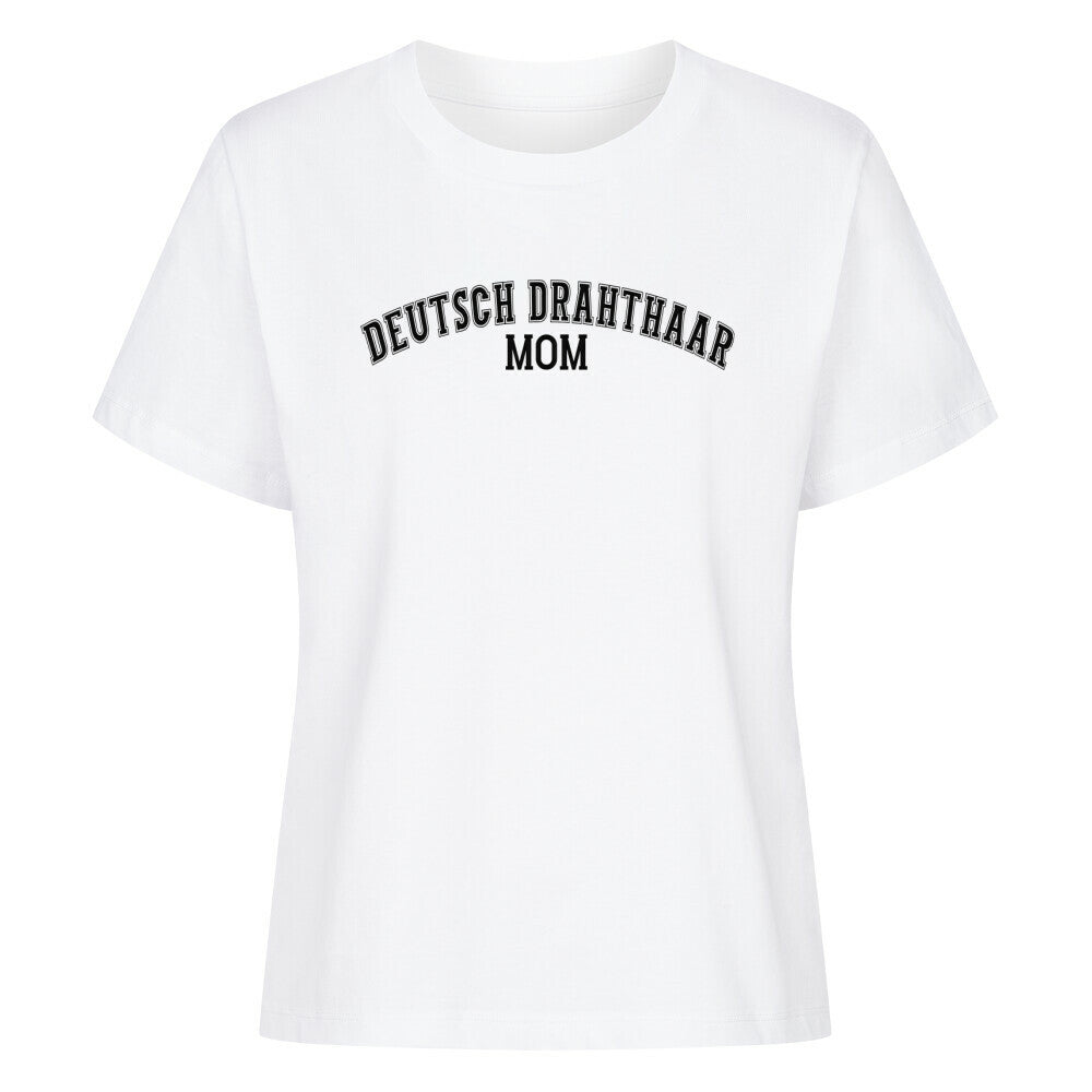 Premium Damen-Shirt "Deutsch Drahthaar - MOM" Weiß – hunde-shirt.de