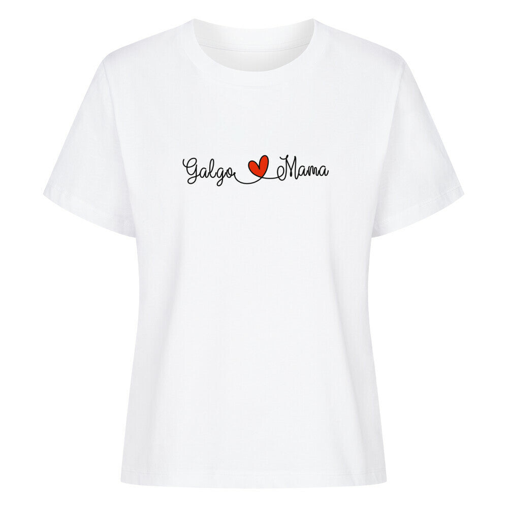 Premium Damen-Shirt "Galgo - Mama" Weiß – hunde-shirt.de