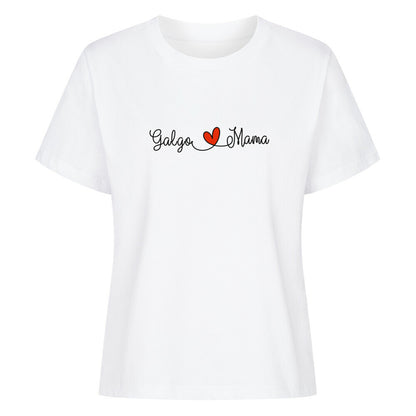 Premium Damen-Shirt "Galgo - Mama" Weiß – hunde-shirt.de