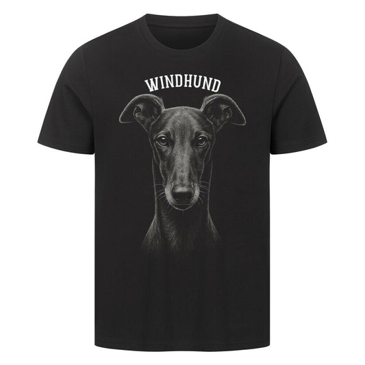 Premium T-Shirt "Windhund - Pure" Schwarz – hunde-shirt.de