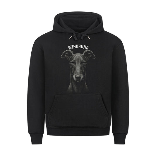 Premium Hoodie "Windhund - Pure" Schwarz – hunde-shirt.de
