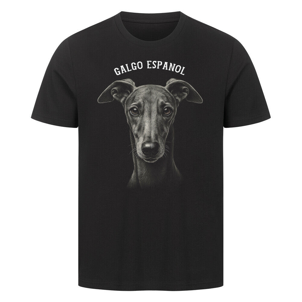 Premium T-Shirt "Galgo - PURE" Schwarz – hunde-shirt.de