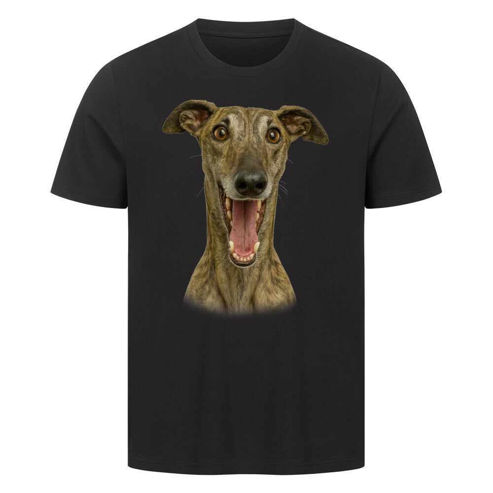 Premium T-Shirt "Galgo - Crazy" Schwarz – hunde-shirt.de