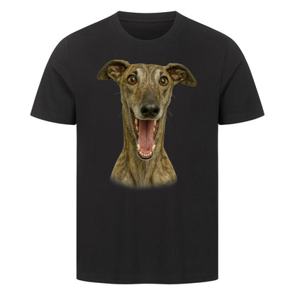 Premium T-Shirt "Galgo - Crazy" Schwarz – hunde-shirt.de