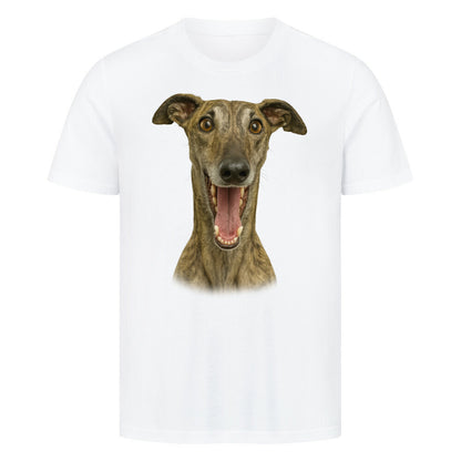 Premium T-Shirt "Galgo - Crazy" Weiß – hunde-shirt.de