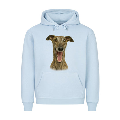 Premium Hoodie "Galgo - Crazy" Babyblau – hunde-shirt.de