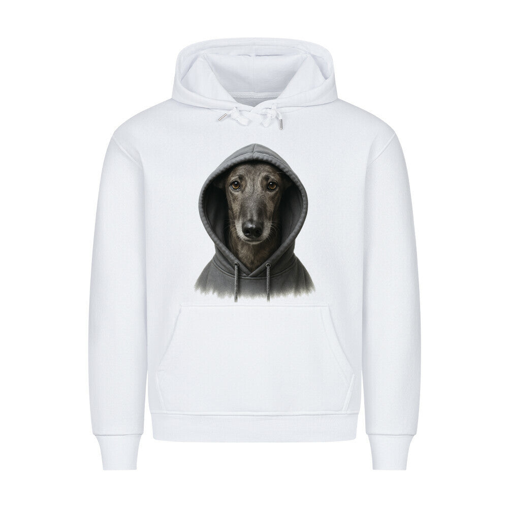 Premium Hoodie "Galgo - Hooded" Weiß – hunde-shirt.de