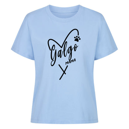 Premium Damen-Shirt "Galgo - MAMA" Sky Blue – hunde-shirt.de