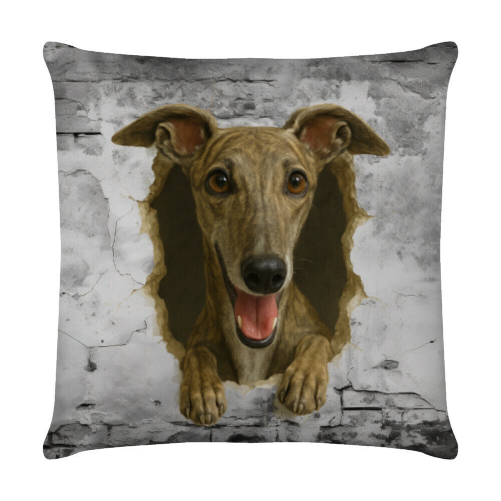 Kissen "Galgo - Wall" Weiß – hunde-shirt.de