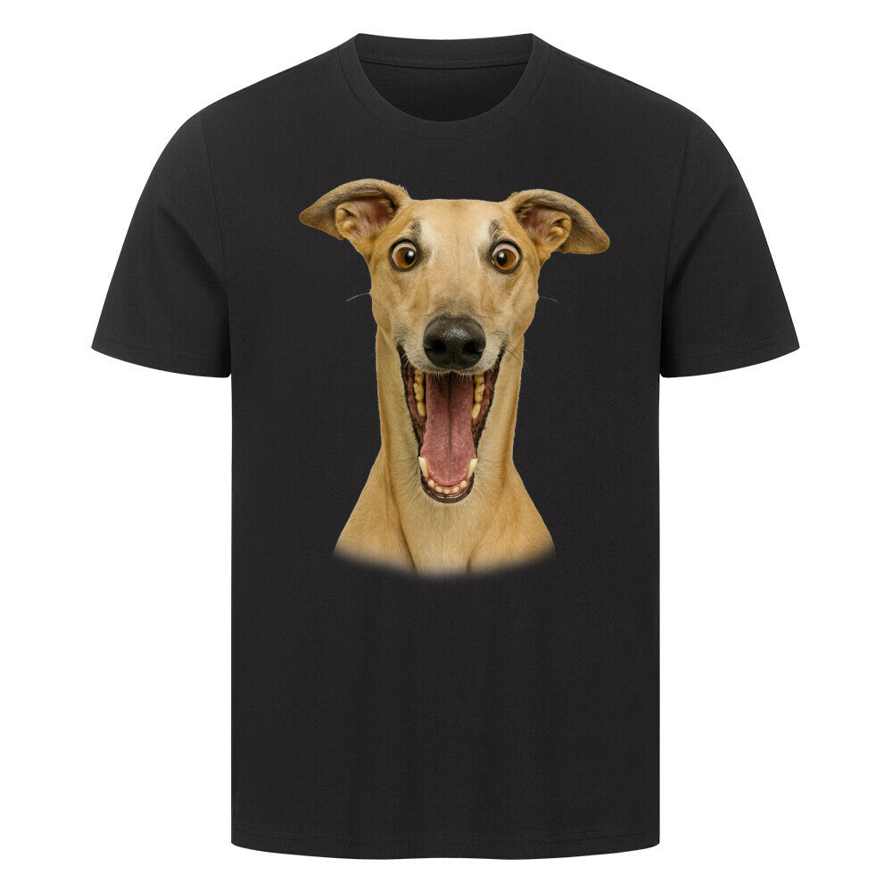 Premium T-Shirt "Greyhound - Crazy" Schwarz – hunde-shirt.de