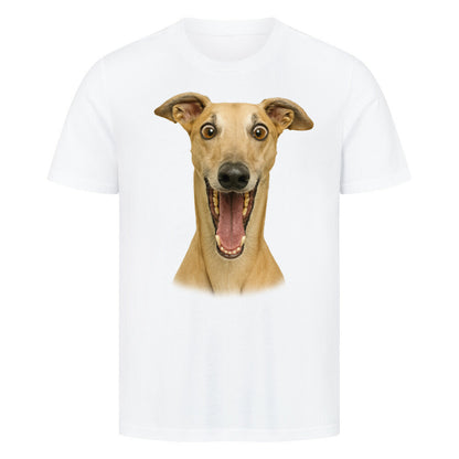 Premium T-Shirt "Greyhound - Crazy" Weiß – hunde-shirt.de