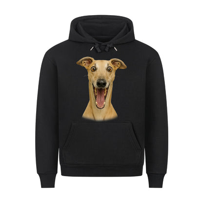 Premium Hoodie "Greyhound - Crazy" Schwarz – hunde-shirt.de