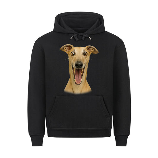 Premium Hoodie "Greyhound - Crazy" Schwarz – hunde-shirt.de
