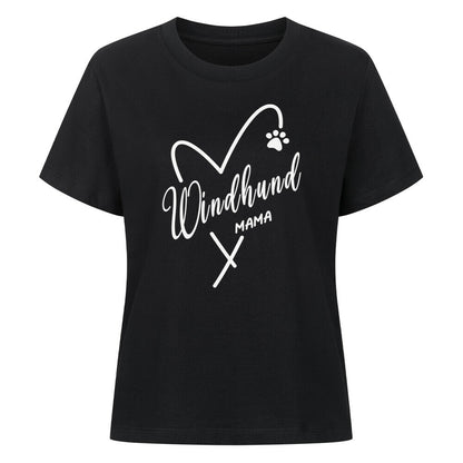 Premium Damen-Shirt "Windhund - MAMA" Schwarz – hunde-shirt.de