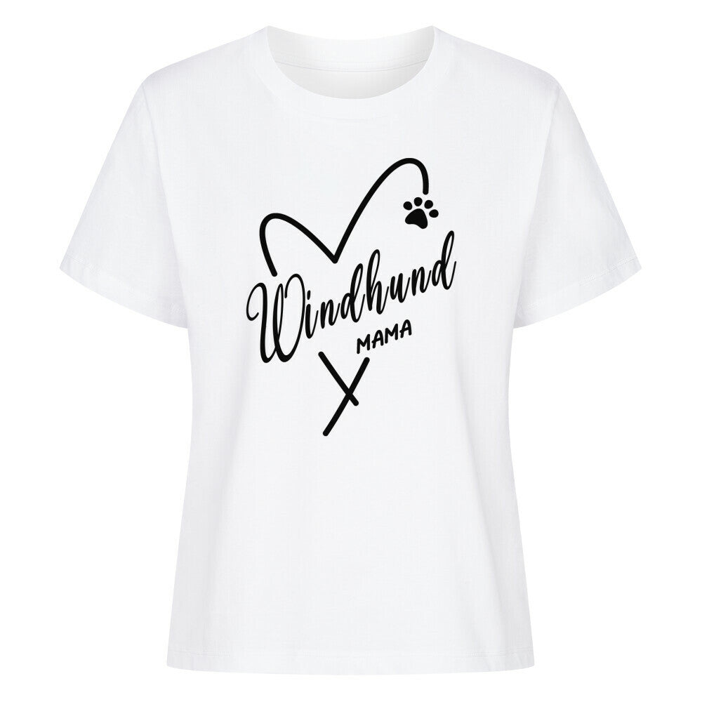 Premium Damen-Shirt "Windhund - MAMA" Weiß – hunde-shirt.de