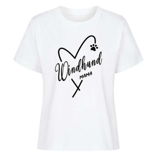 Premium Damen-Shirt "Windhund - MAMA" Weiß – hunde-shirt.de