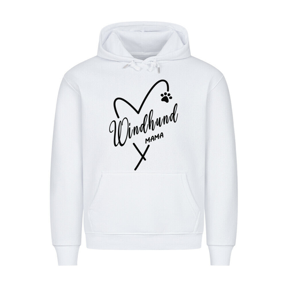 Premium Hoodie "Windhund - MAMA" Weiß – hunde-shirt.de