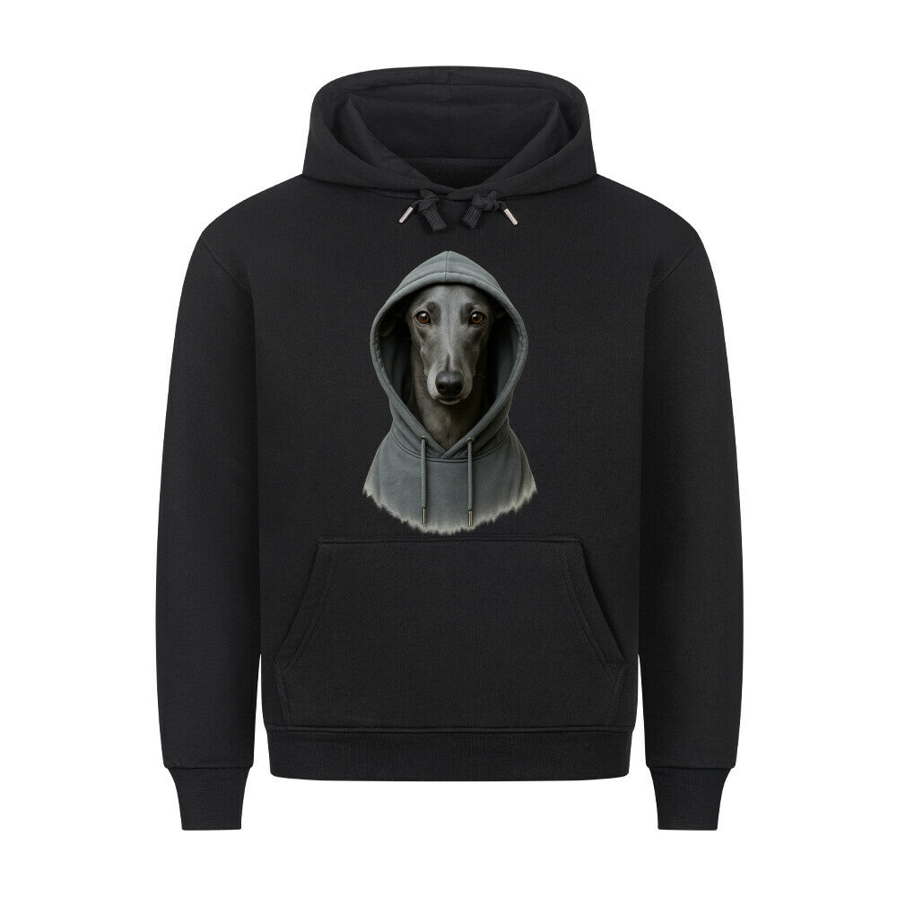 Premium Hoodie "Greyhound - Hooded" Schwarz – hunde-shirt.de
