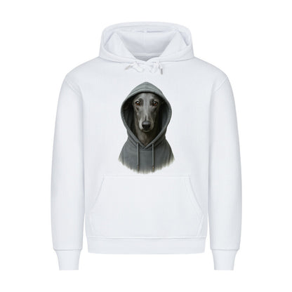 Premium Hoodie "Greyhound - Hooded" Weiß – hunde-shirt.de