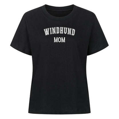 Premium Damen-Shirt "Windhund - MOM" Schwarz – hunde-shirt.de