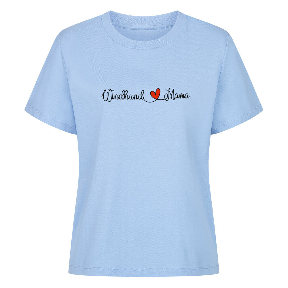 Premium Damen-Shirt "Windhund - Mama" Sky Blue – hunde-shirt.de