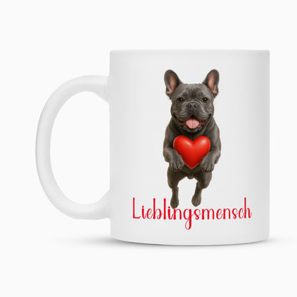 Tasse "Frenchie grau - Lieblingsmensch" – hunde-shirt.de