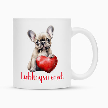 Tasse "Frenchie Puppy - Lieblingsmensch" Weiß – hunde-shirt.de