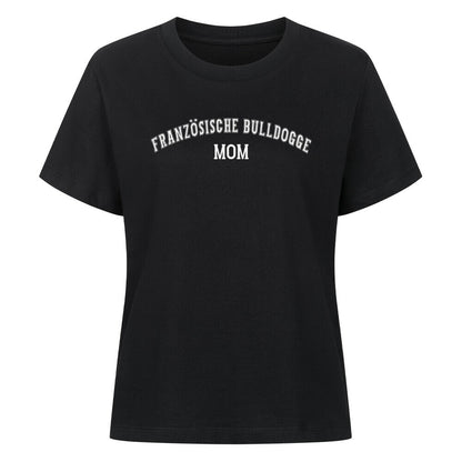 Premium Damen-Shirt "Französische Bulldogge - MOM" Schwarz – hunde-shirt.de