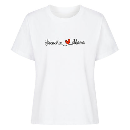 Premium Damen-Shirt "Frenchie - Mama" Weiß – hunde-shirt.de