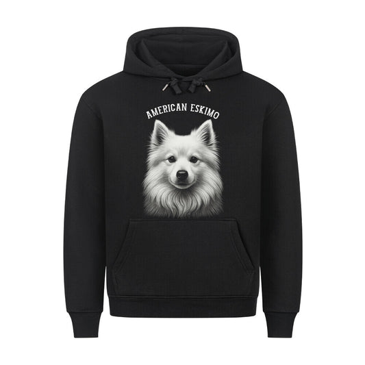 Premium Hoodie "American Eskimo - Pure" Schwarz – hunde-shirt.de