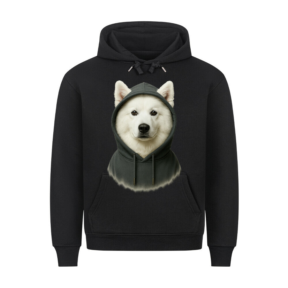 Premium Hoodie "American Eskimo - Hooded" Schwarz – hunde-shirt.de