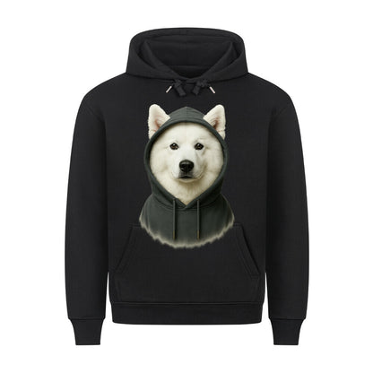 Premium Hoodie "American Eskimo - Hooded" Schwarz – hunde-shirt.de