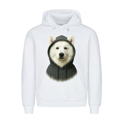 Premium Hoodie "American Eskimo - Hooded" Weiß – hunde-shirt.de