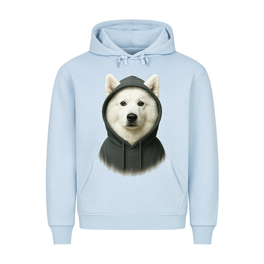 Premium Hoodie "American Eskimo - Hooded" Babyblau – hunde-shirt.de